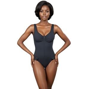 SKIMS Seamless Sculpt Zip Front Brief Bodysuit Onyx XXL NWOT